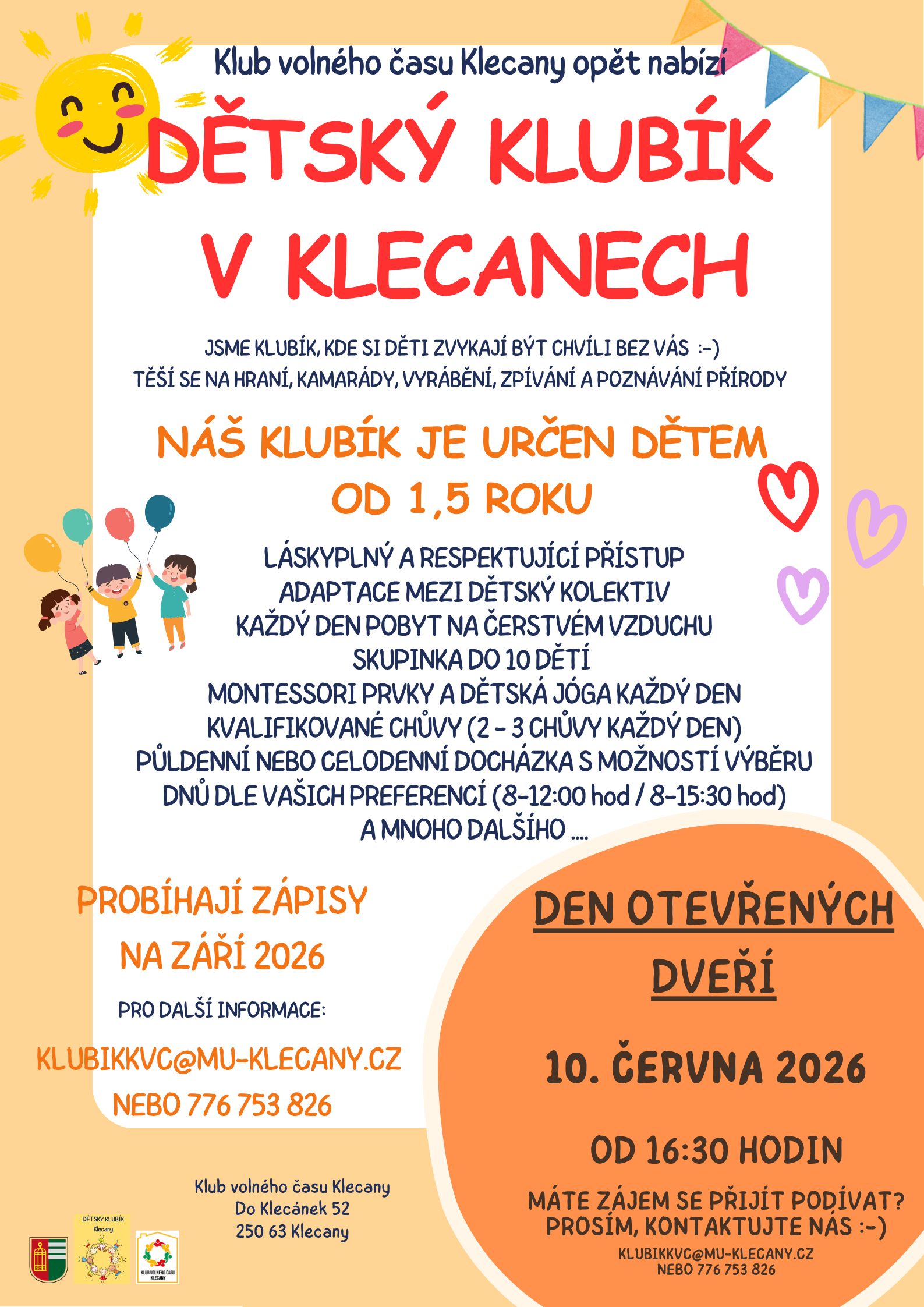 Dětský klubík v Klecanech