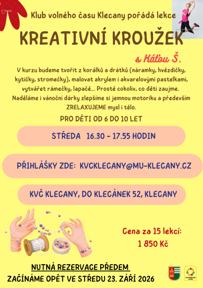 KREATIVNÍ KROUŻEK - středa