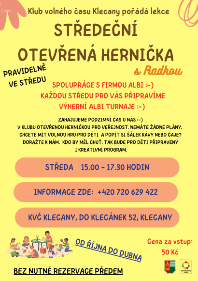OTEVŘENÁ HERNIČKA - středa