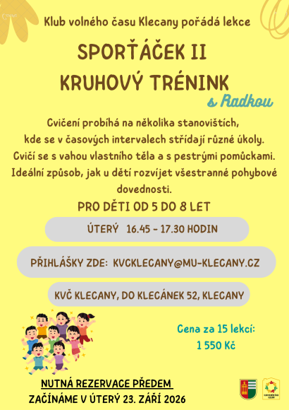 SPORTÁČEK II - KRUHOVÝ TRÉNINK - úterý