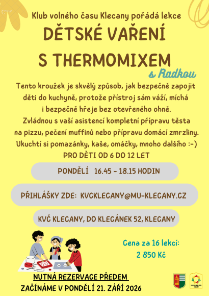 DĚTSKÉ VAŘENÍ S THERMOMIXEM - pondělí