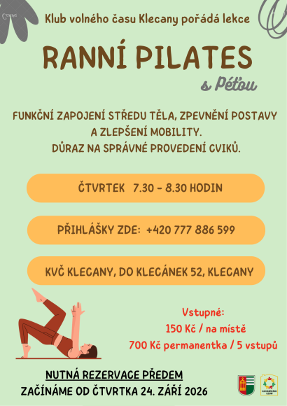 RANNİ PILATES - čtvrtek