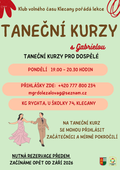 TANEČNÍ KURZY PRO DOSPĚLÉ - pondělí
